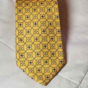 BROOKS BROTHERS Navy & White Horsebit on Yellow 58 X 3 3/4"
